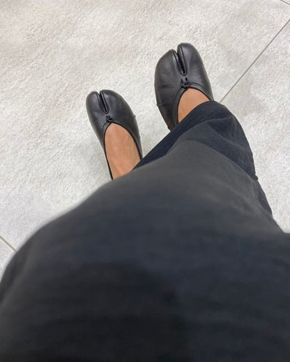 ABIGAIL | Tabi Split Toe Ballet Flats | Vegan Leather Ballerinas