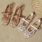 JULIANA | Pearl Embroidered Mesh Flats | Beaded Flat Shoes Women