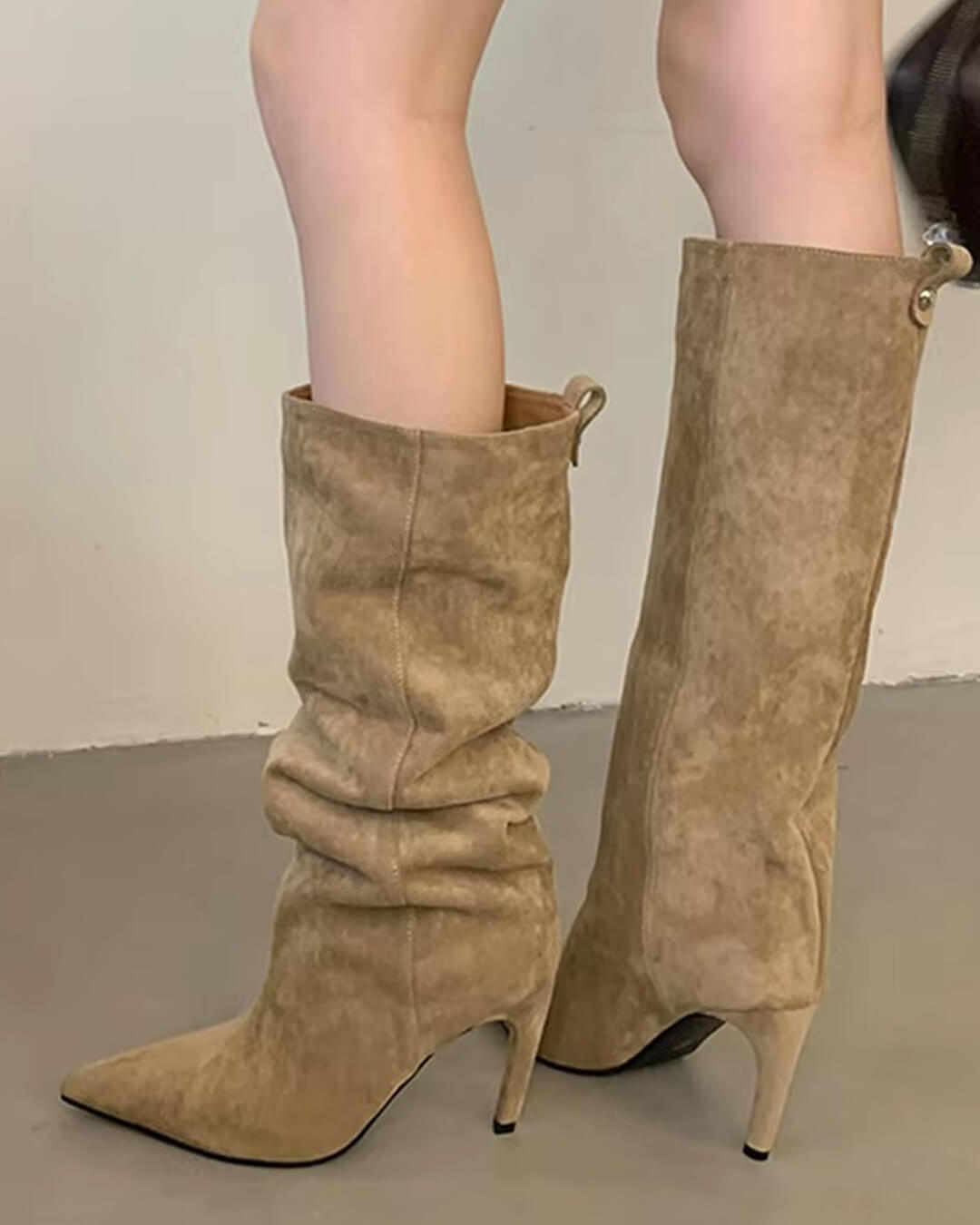 KARYL | Stiletto Knee High Boots | Pointed Toe Tall Boots Women