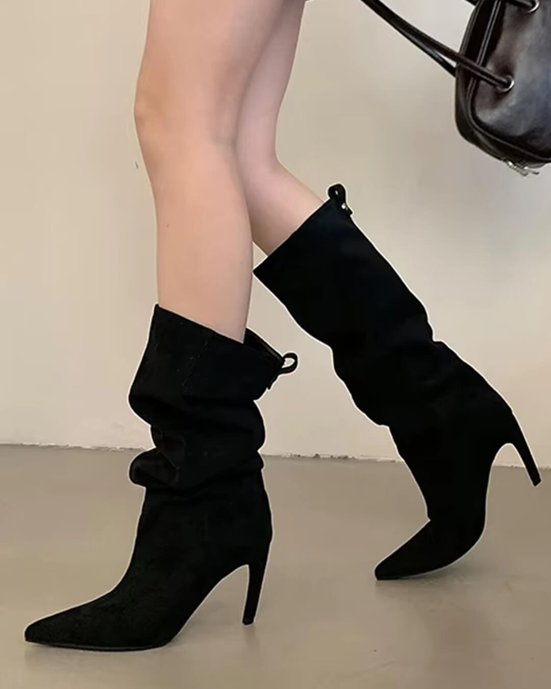 KARYL | Stiletto Knee High Boots | Pointed Toe Tall Boots Women