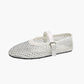 NORA | Rhinestone Mesh Ballet Flats | Embellished Ballerinas Women