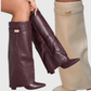 RACHELLE | Vegan Leather Ankle Boots | Buckle Detail Boots Women