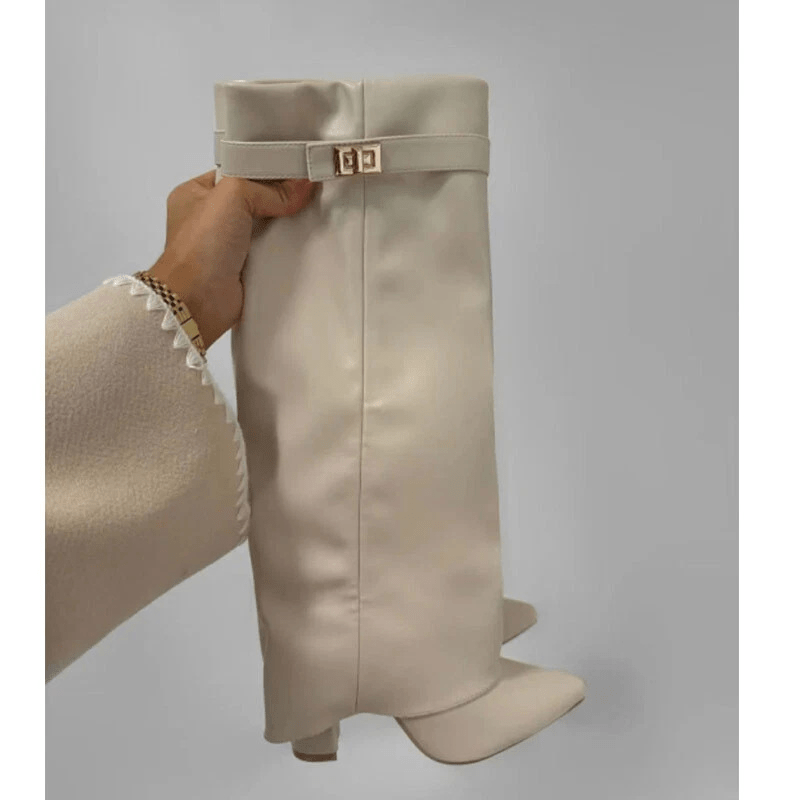RACHELLE | Vegan Leather Ankle Boots | Buckle Detail Boots Women