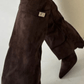 RACHELLE | Suede Heeled Boots | Buckle Cuff Ankle Boots Women