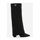 RACHELLE | Suede Heeled Boots | Buckle Cuff Ankle Boots Women