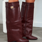 RACHELLE | Vegan Leather Ankle Boots | Buckle Detail Boots Women