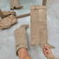 RACHELLE | Suede Heeled Boots | Buckle Cuff Ankle Boots Women