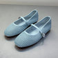 SABRINA | Mesh Ballet Flats | Buckle Strap Ballerinas Women