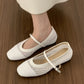 SABRINA | Mesh Ballet Flats | Buckle Strap Ballerinas Women
