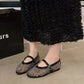 NORA | Rhinestone Mesh Ballet Flats | Embellished Ballerinas Women