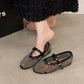 NORA | Rhinestone Mesh Ballet Flats | Embellished Ballerinas Women