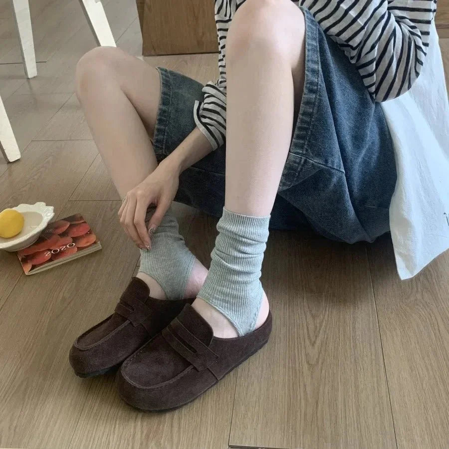 CATHY | Slip-On Mule Loafers | Flat Backless Shoes Women