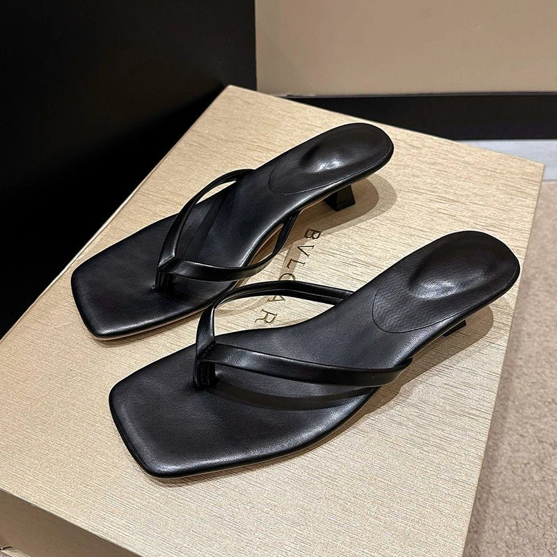 TALIA | Kitten Heel Mules | Slip-On Low Heel Shoes Women