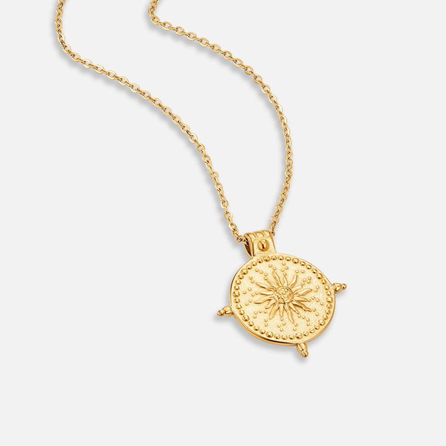 Anna – Catena geometrica in oro con struttura.