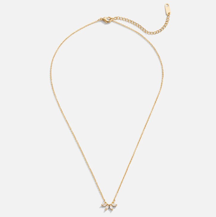 Amalia – Collana dorata con pendente composto da due perle