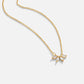 Amalia – Collana dorata con pendente composto da due perle