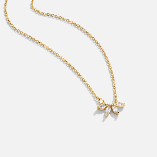 Amalia – Collana dorata con pendente composto da due perle