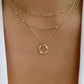 ELEGANT LAYERED GOLD CHAIN & PENDANT NECKLACE