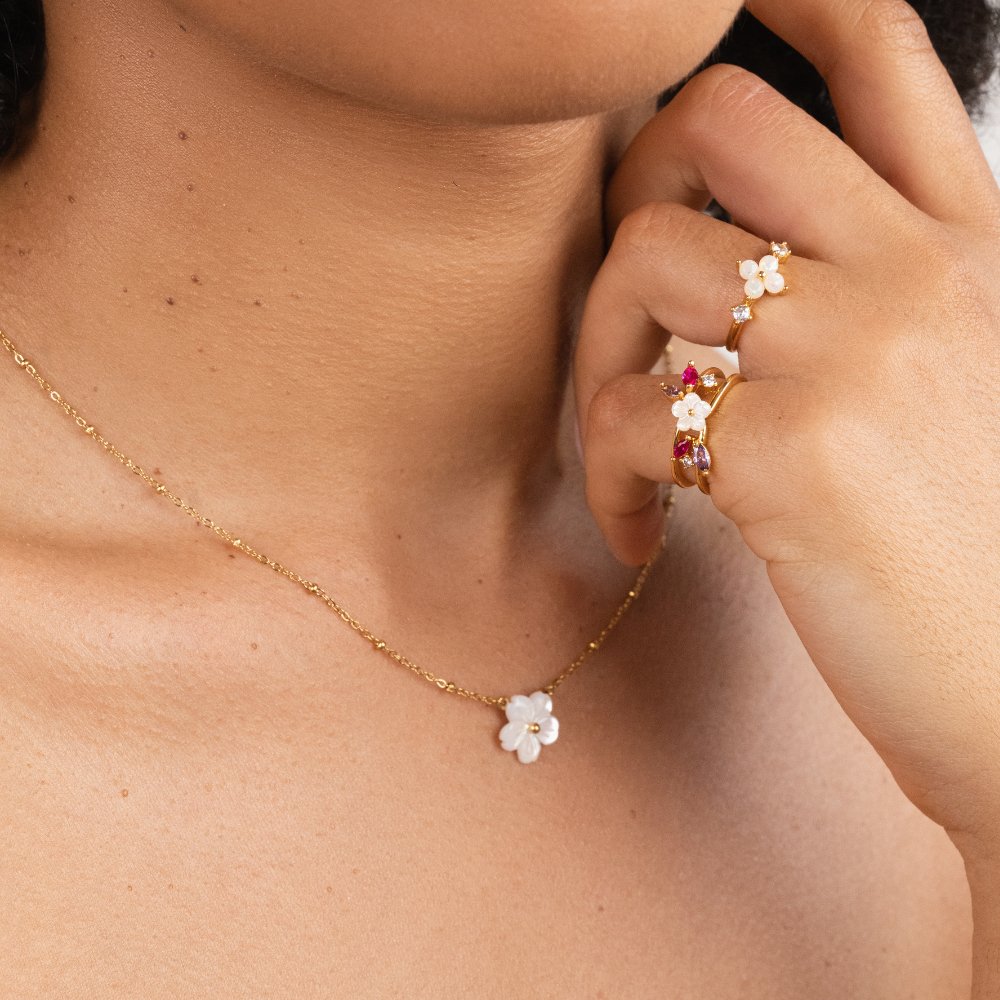 Jana – Collana doppia con pendente rotondo.