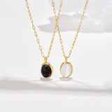 Marina – Collana dorata con pietra blu